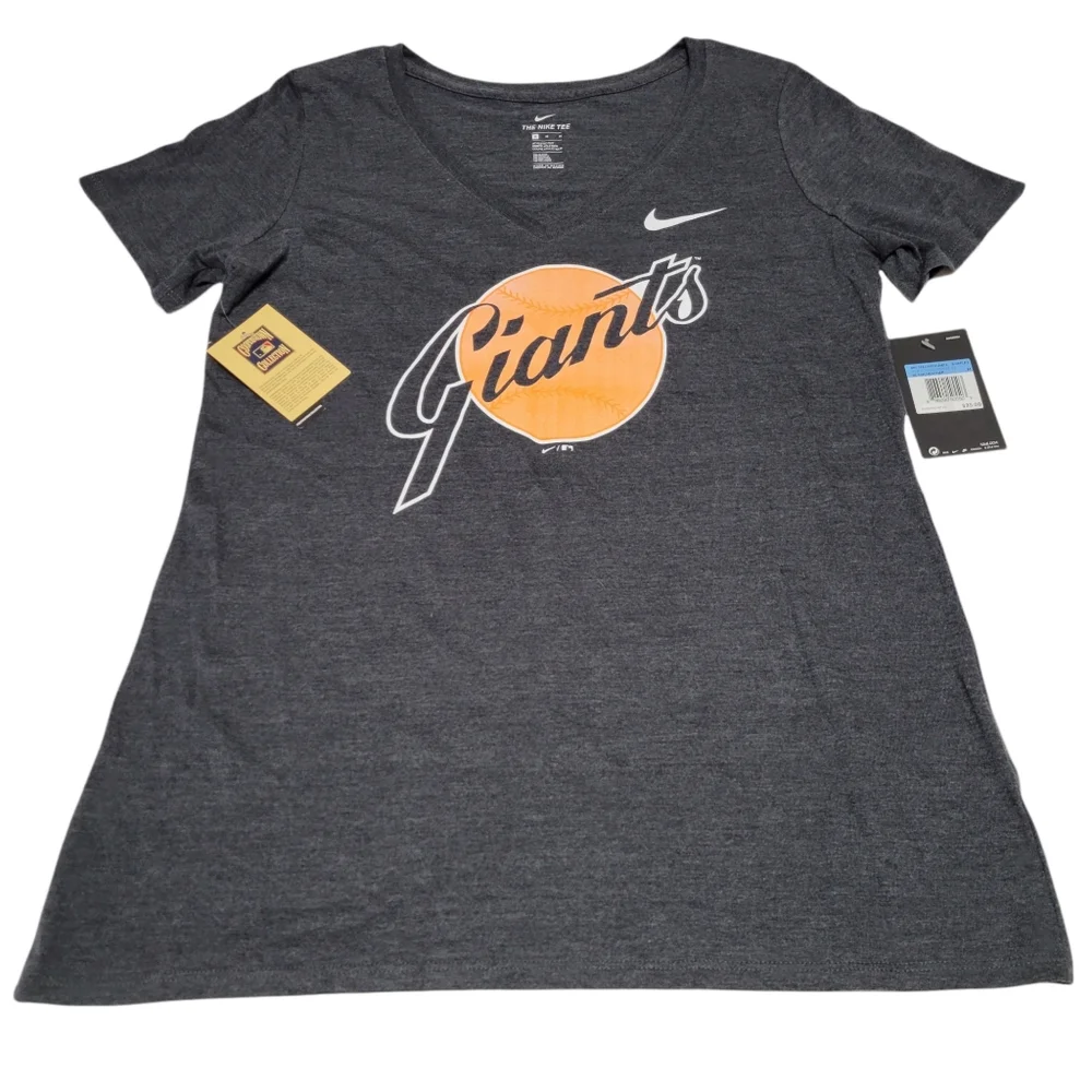 NWT Nike San Francisco Giants MLB Womens Size Medium Cooperstown Collection Gray